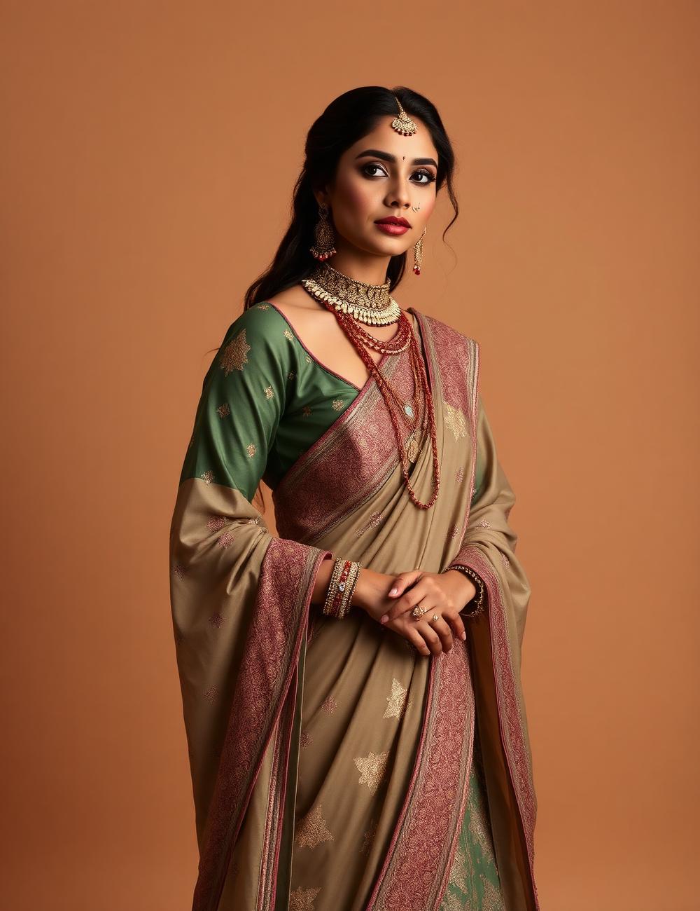 Indo-western designer drape
